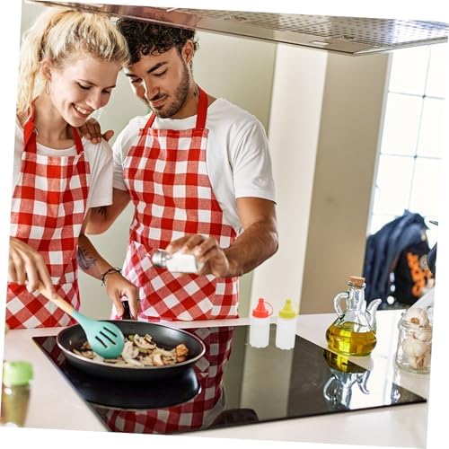 KICHOUSE 12-Piece Transparent Mini Squeeze Condiment Bottles Set With