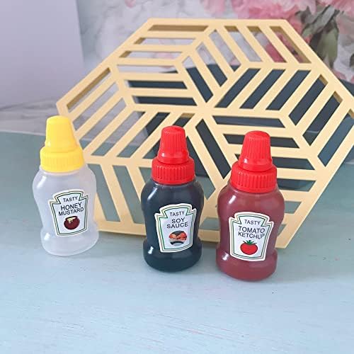 4pack Mini Squeeze Bottles for Condiments