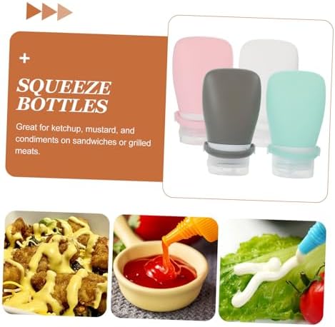 4-Pack Empty Ketchup Squeeze Bottles