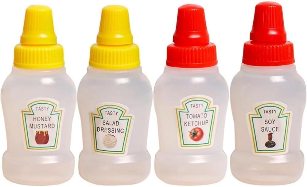 compact design 25ml ketchup bottles for dining or on the go