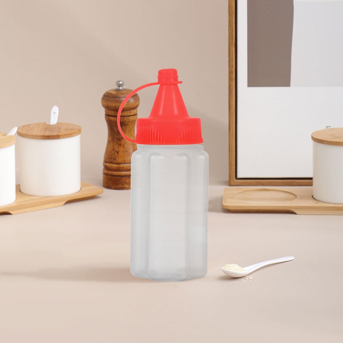 GRIRIW Mini Squeeze Condiment Containers - Compact Travel Design