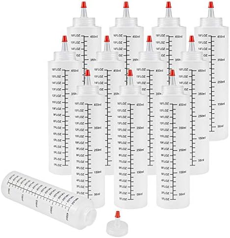 Foraineam 12-Pack 16 oz Condiment Squeeze Bottles