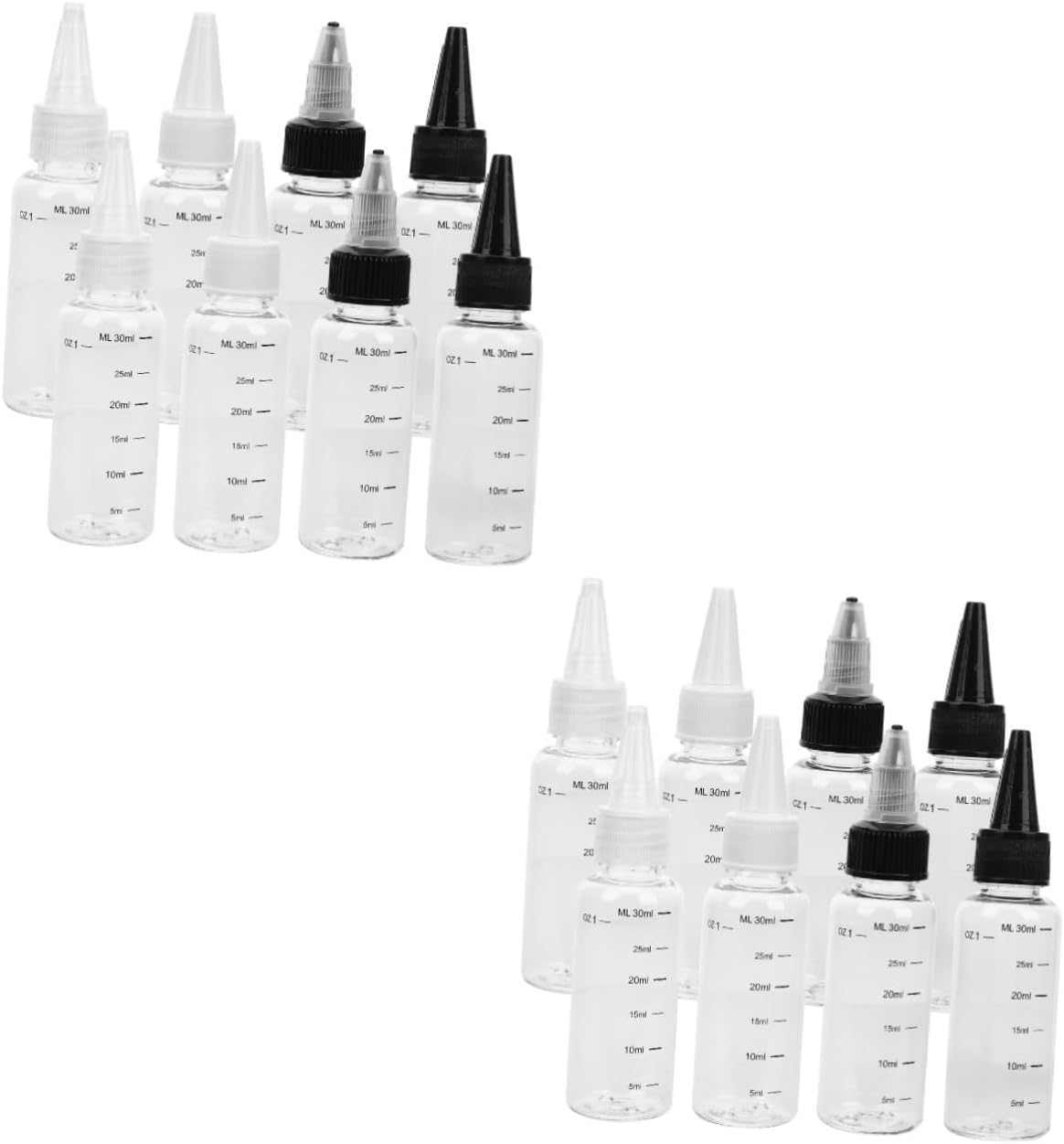 16 Piece Graduated Squeeze Bottles Refillablecompact Design