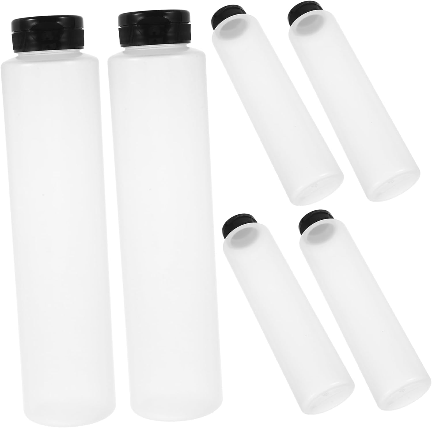 6-Piece Squeeze Bottle Set for Sauces Leak-Proof with Lids