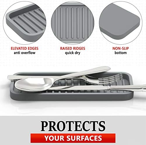 ZAPPOWARE Silicone Sink Caddy Organizer 9x35 Gray