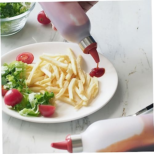Compact Durable TPR 450ml Condiment Squeeze Bottle for Kitchen Outdoor Use
