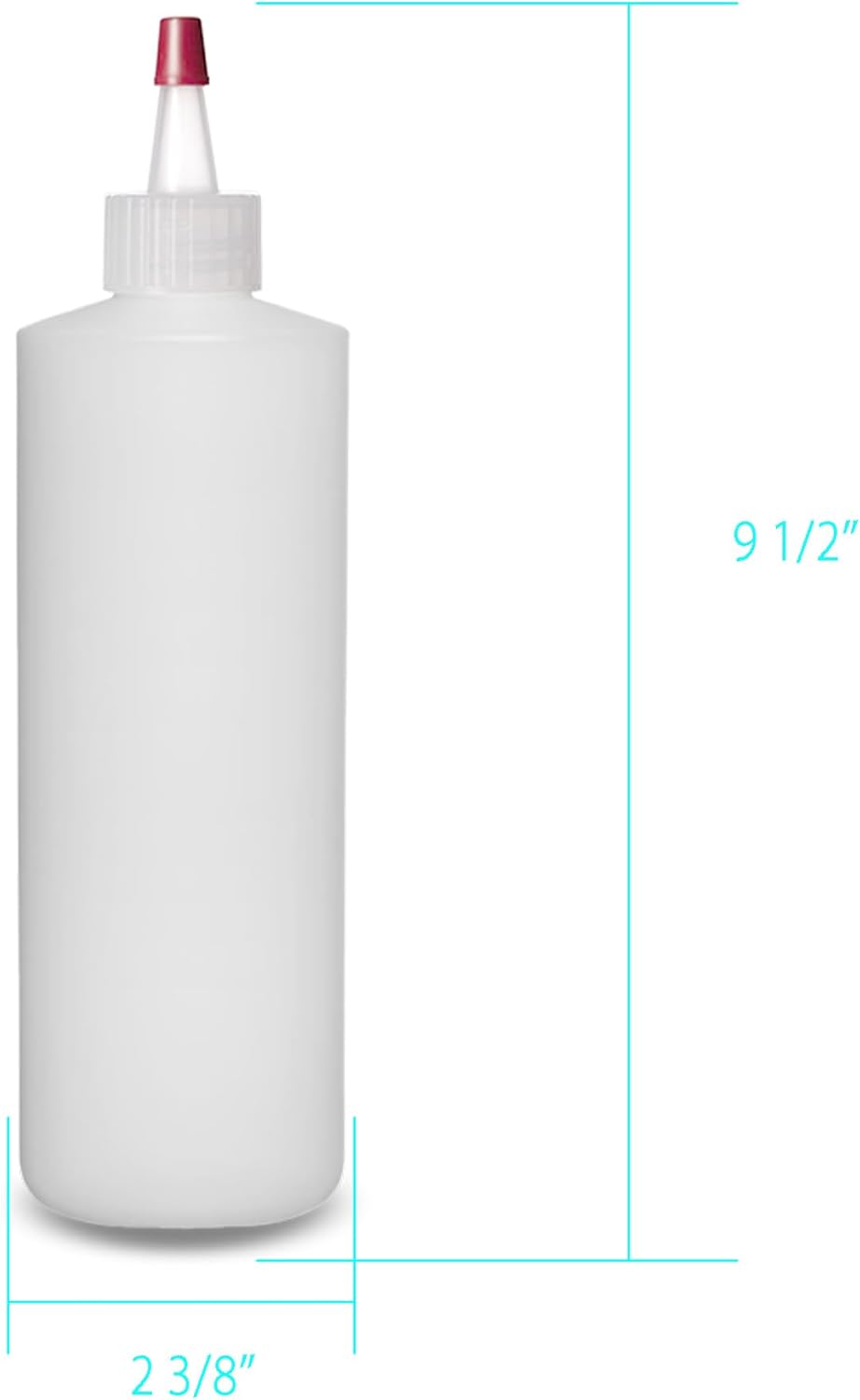 Speedy Squirt 16oz Packed Squeeze Bottles with Red Sealer