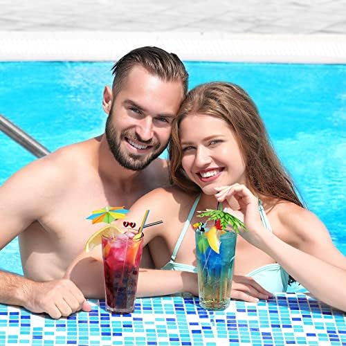 210-Piece Bamboo Cocktail Umbrella Picks for Luau Beach and Party Uses
