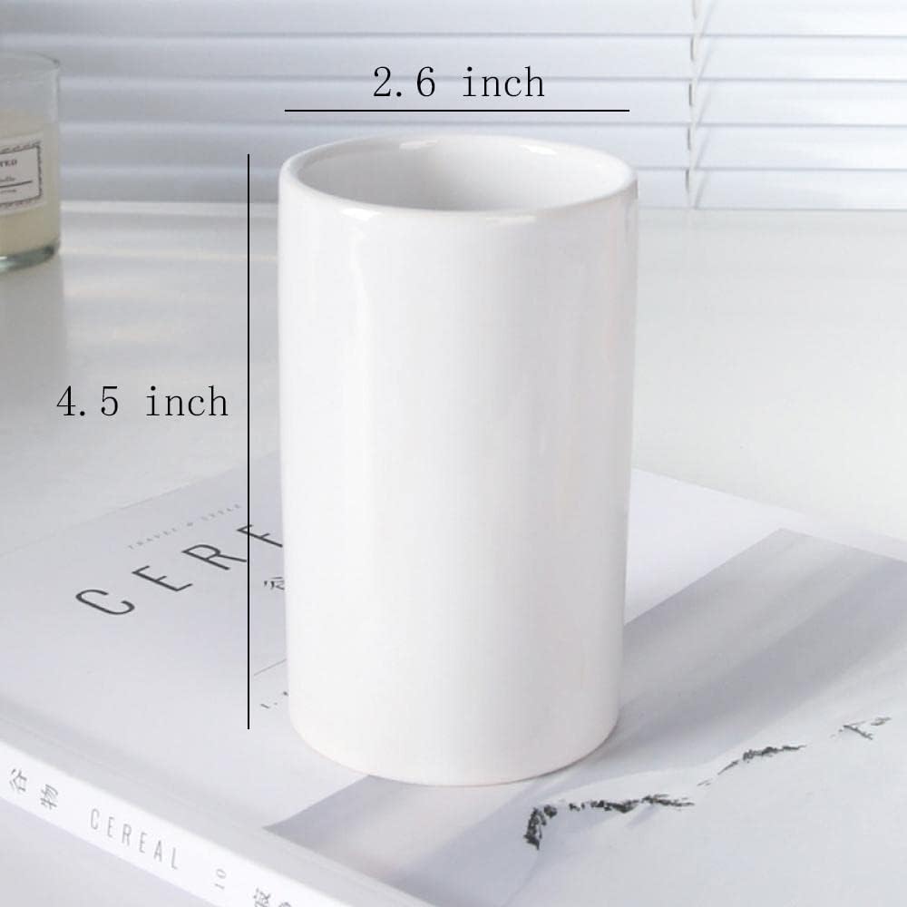 2-Piece Ceramic Mouthwash Cups Easy to Use
