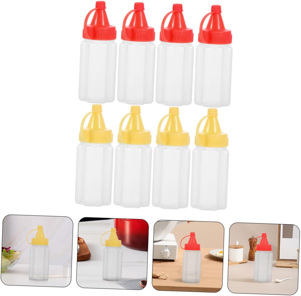 Lucky Squeeze Condiment Bottles - Compact Kitchen accomplices for transport spills spills