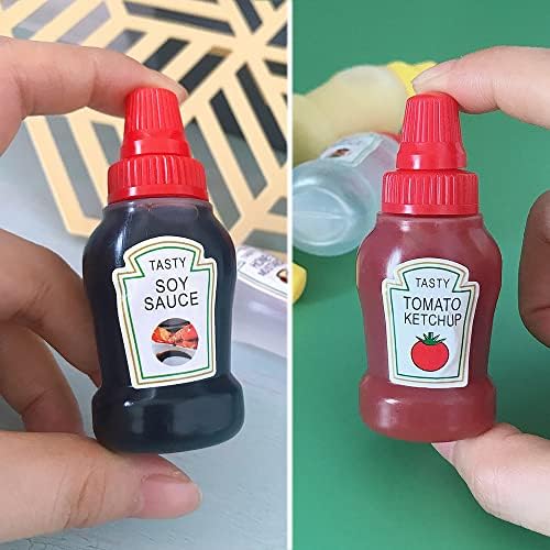 4pack Mini Squeeze Bottles for Condiments