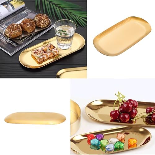 Elegant Gold Oval Tray Set