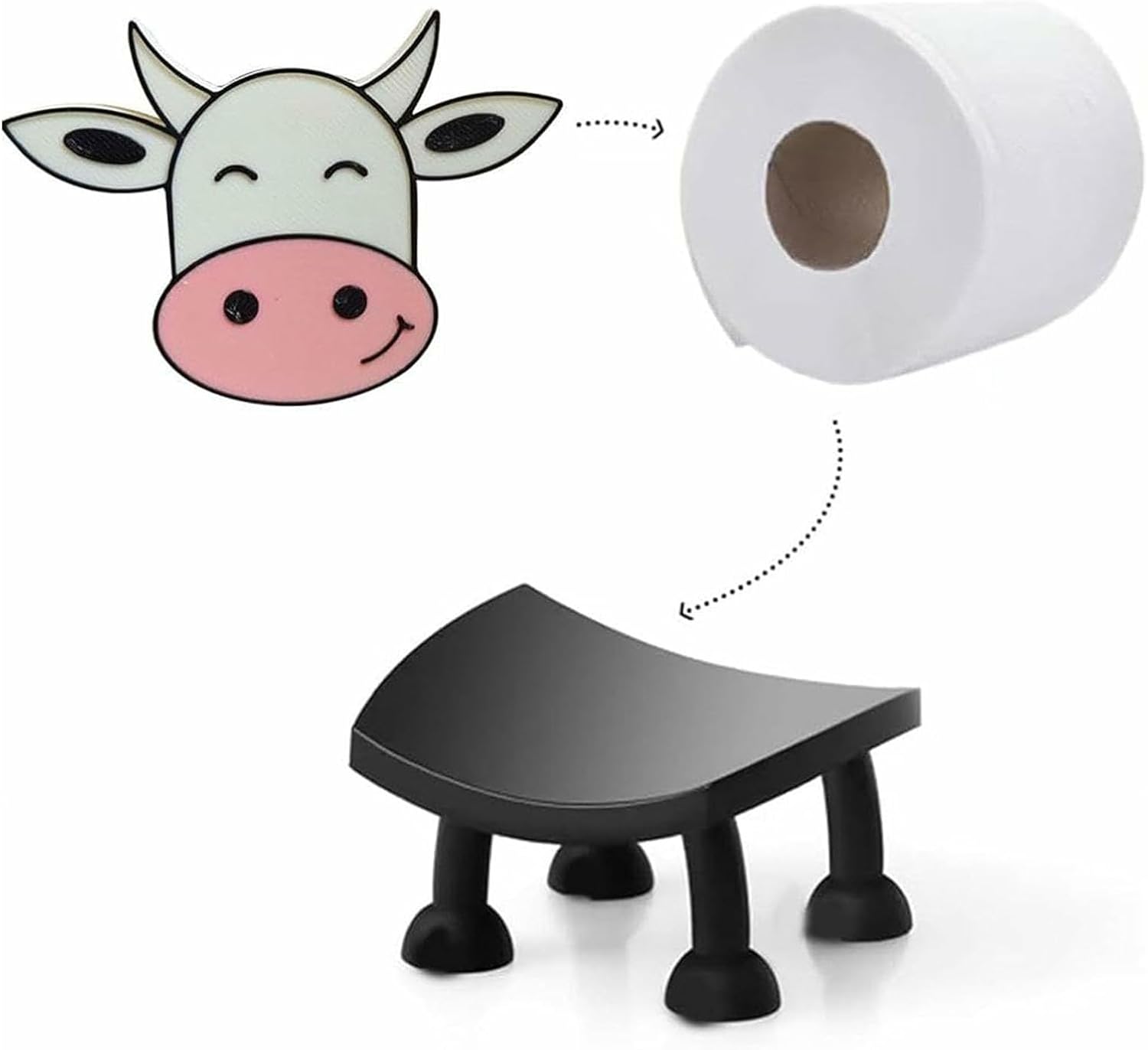 Funny Cow Toilet Paper Holder