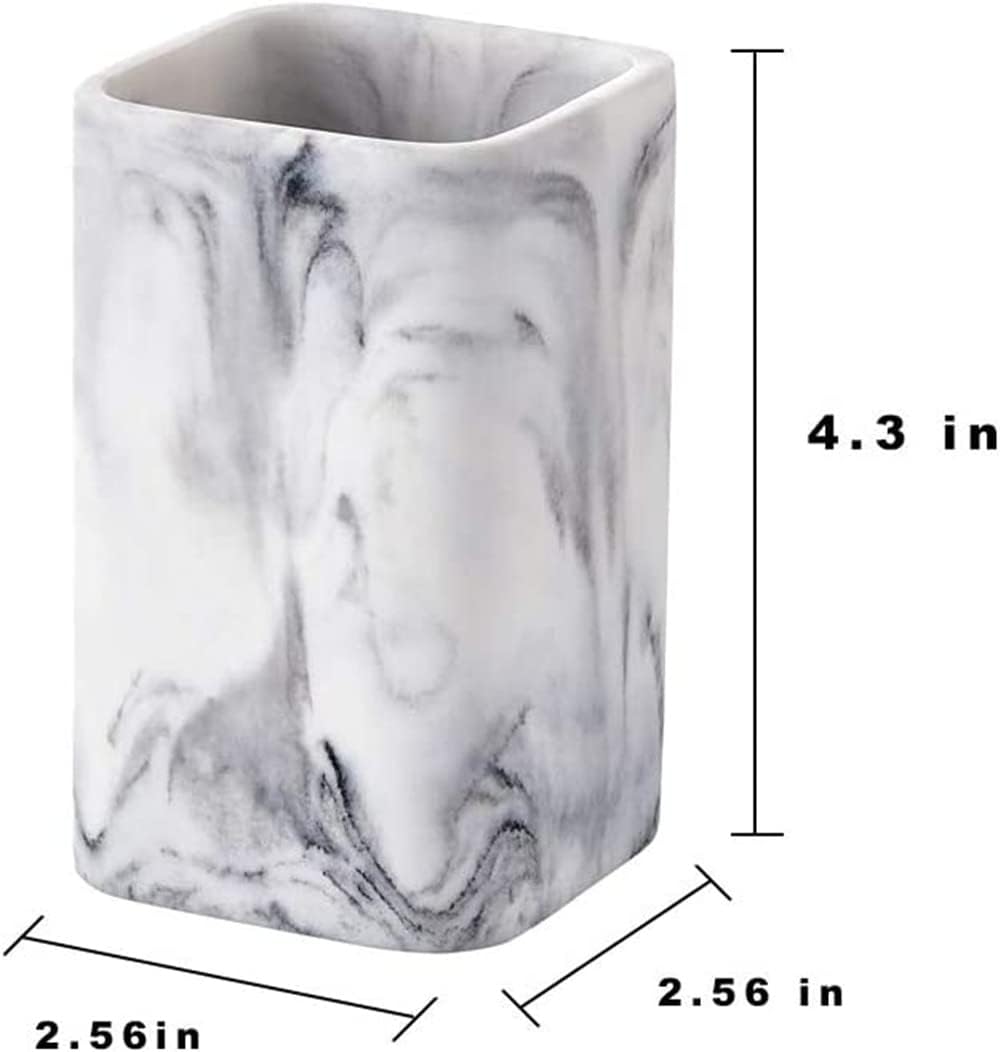ZCCZ Marble Look Toothbrush Holder
