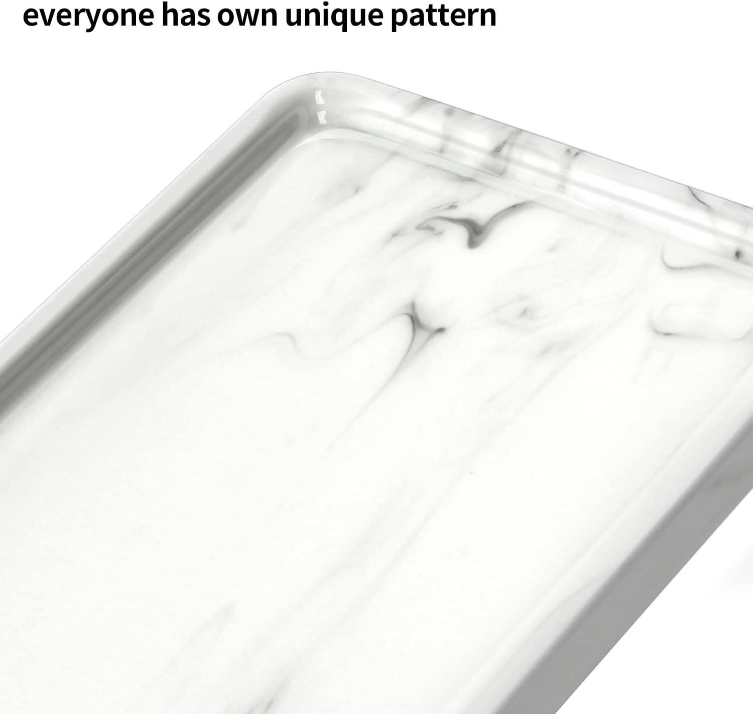 Stylish 10 Ceramic Marble Tray for Bath Kitchen