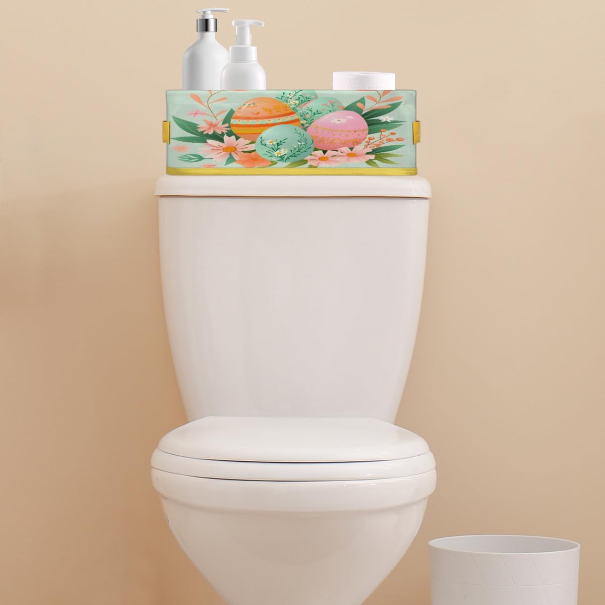 Easter Colorful Folding Toilet Basket