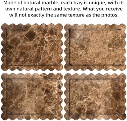 Natural Marble Luxury Vanity Tray for Bathroom Kitchen