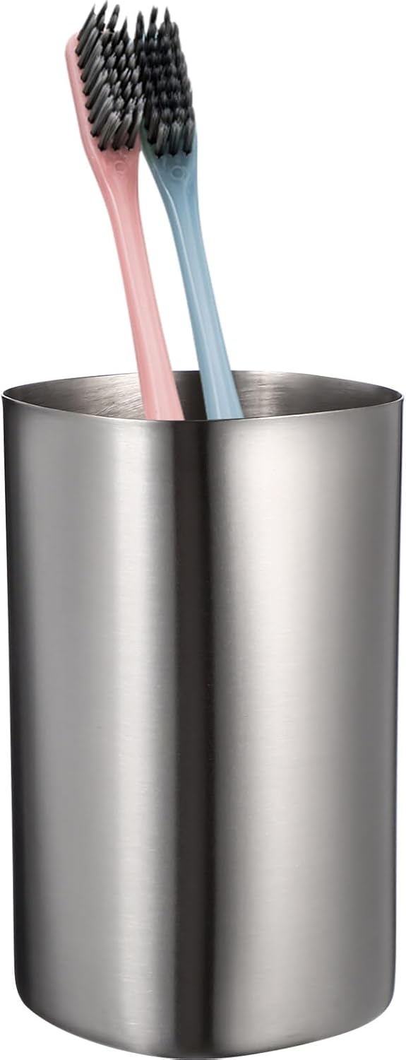 Angoily Stainless Steel Toothbrush Holder Durable Stylish Bath Organizer