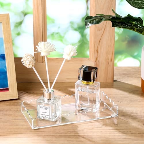 Stylish Acrylic Bathroom Vanity Tray for Small Essentials