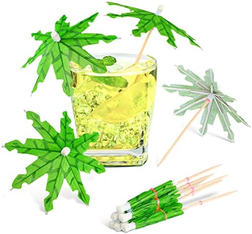 Tropical Fun 150 Coconut Leaf Drink Umbrellas for Elegance Style