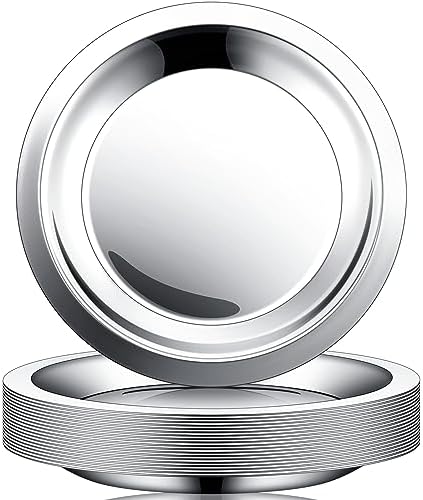 Meekoo 20-Piece Set - Stainless Steel Smooth Wine Bottle Coasters