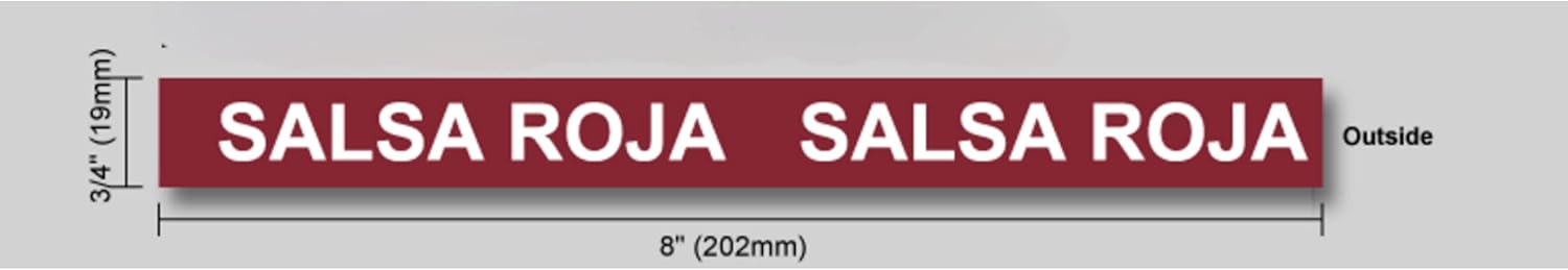 Salsa Roja Label Band for Squeeze Bottles