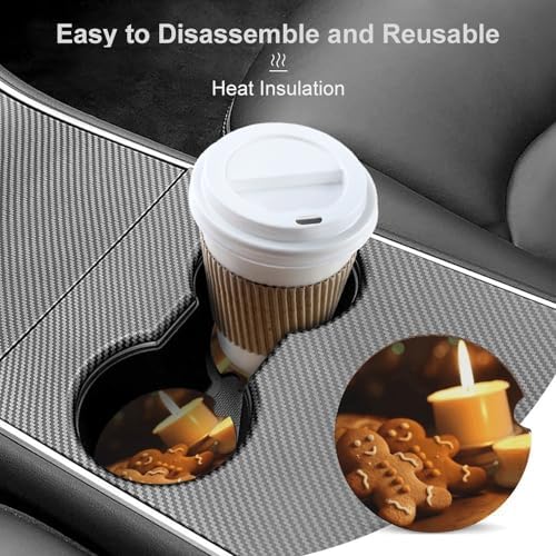 6-Piece Car Coasters for Cup Holders