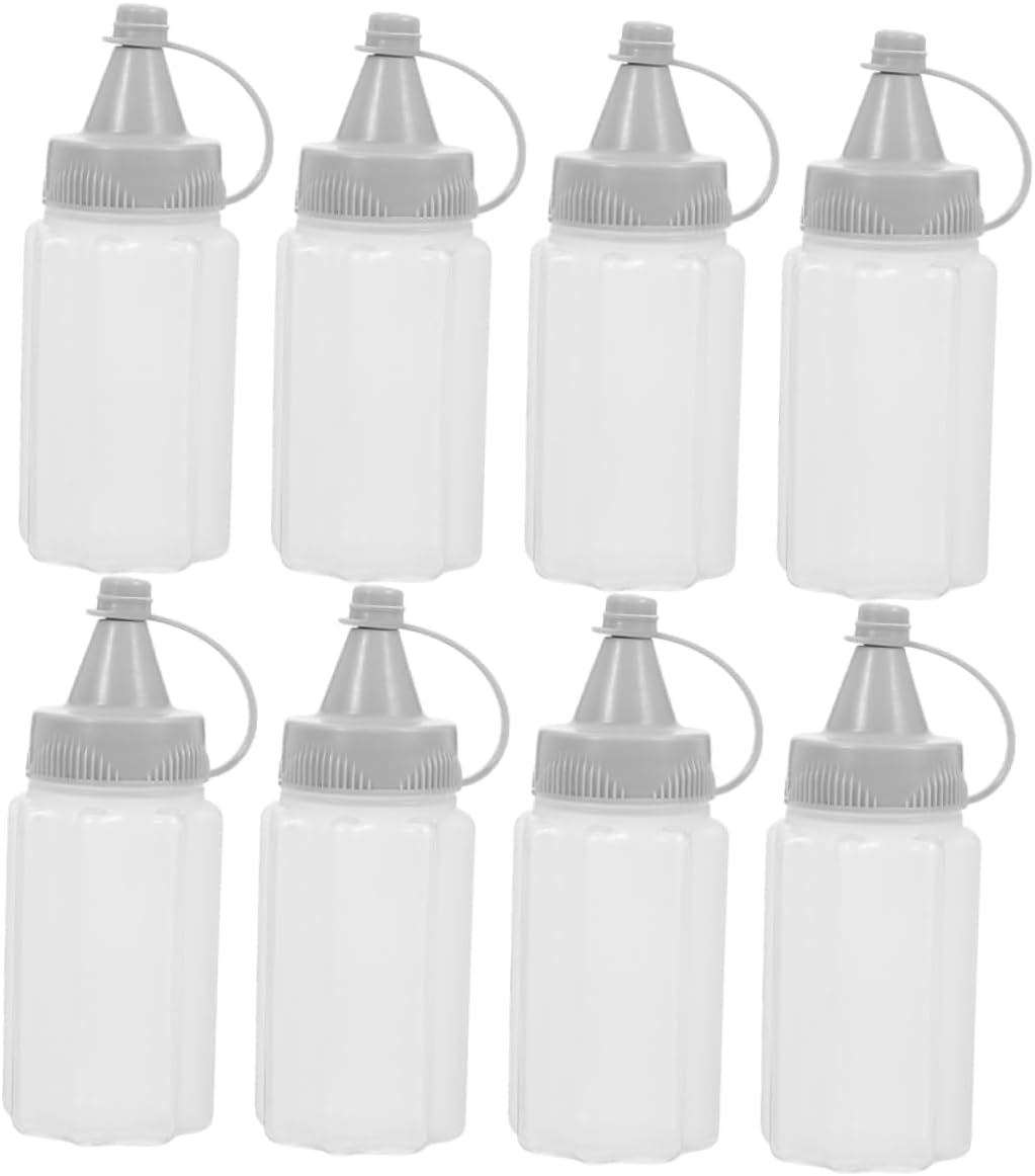 8-Piece Compact Portable Squeeze Condiment Bottles