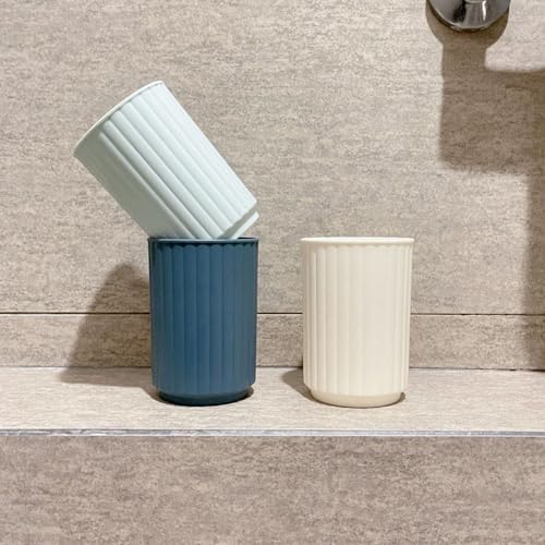 Wide-Striped Toothbrush Water Cup 2Pcs