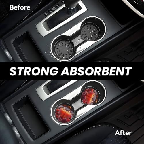 Candleflower 2-Piece Coasters Set for Car Accessories