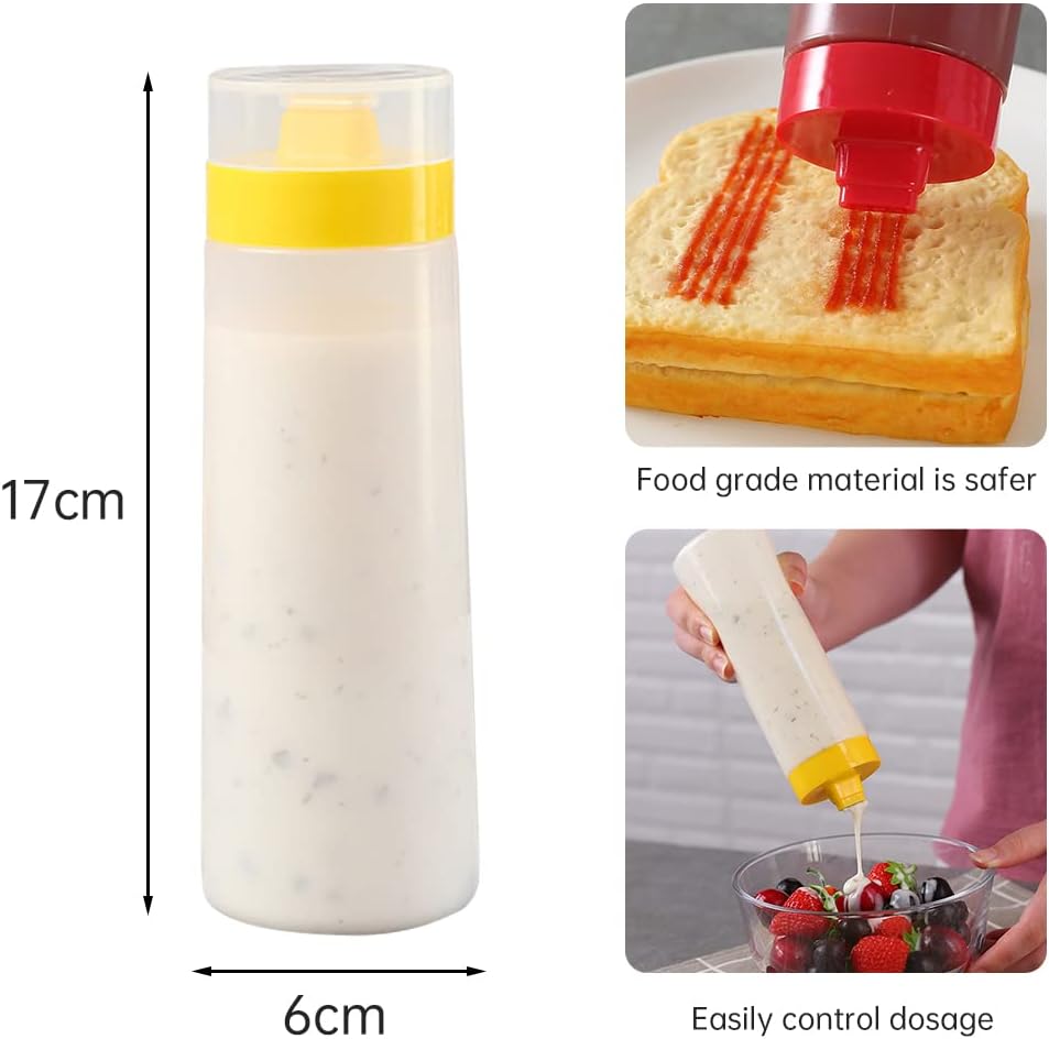 Durable Four-Hole Condiment Squeeze Bottles - Fast Free shipping