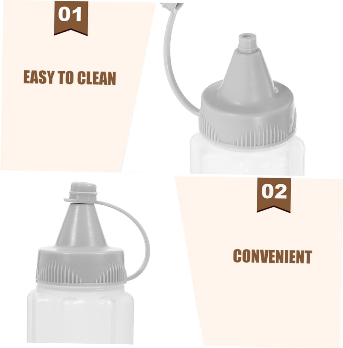 8 pack condiment squeeze bottles 30ml