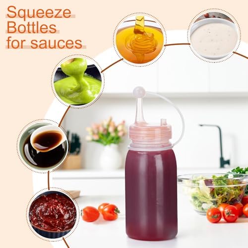 Condiment Squeeze Bottles 2 Pack for Kitchen Crafting