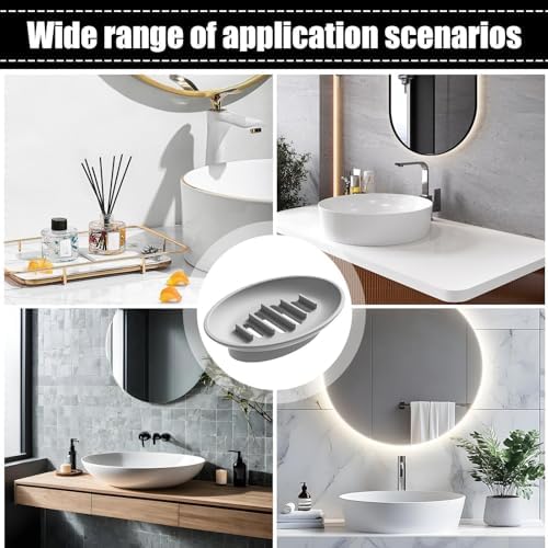 High-Quality Silicone Soap Dish Organizer for Bathrooms Bushes and Kitchens