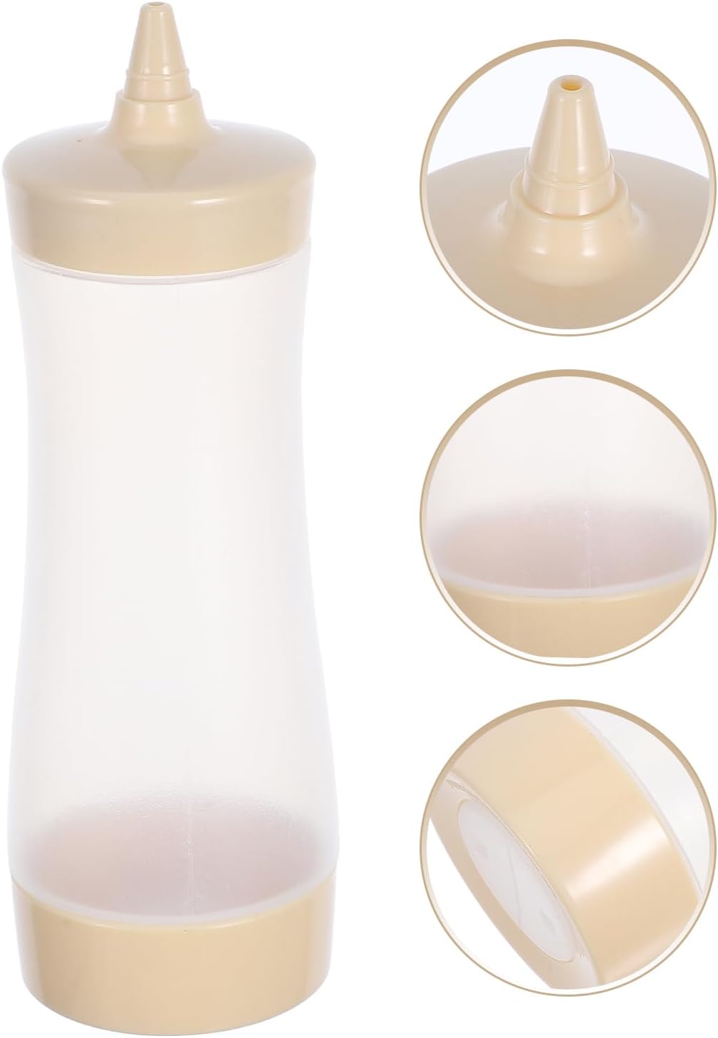Kichvoe 3-Pack Condiment Squeeze Bottles - Beige Plastic - 65x65x19cm