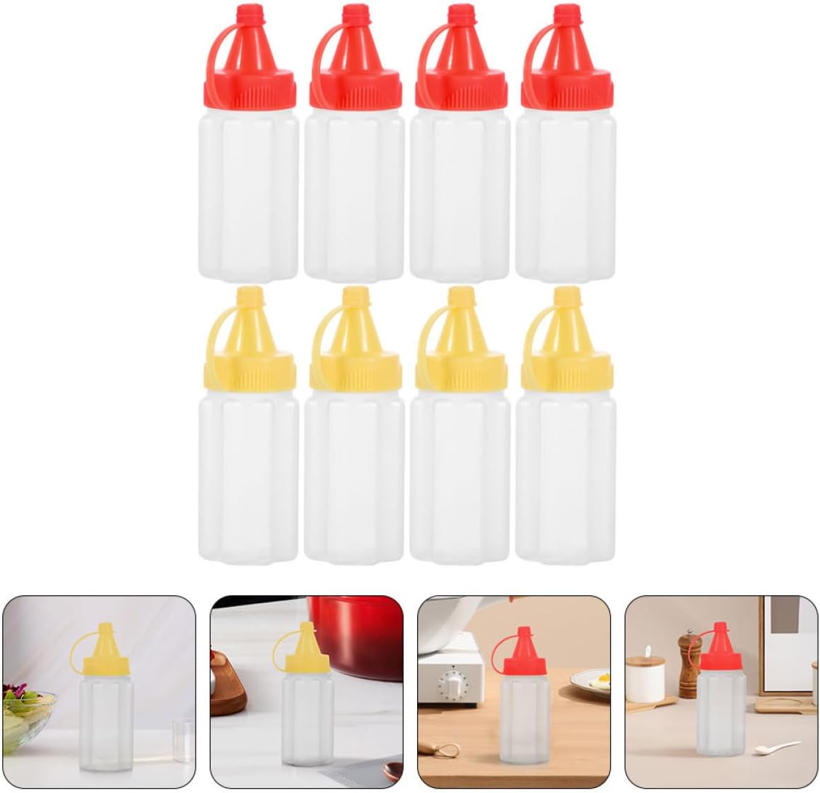 GRIRIW Mini Squeeze Condiment Containers - Compact Travel Design
