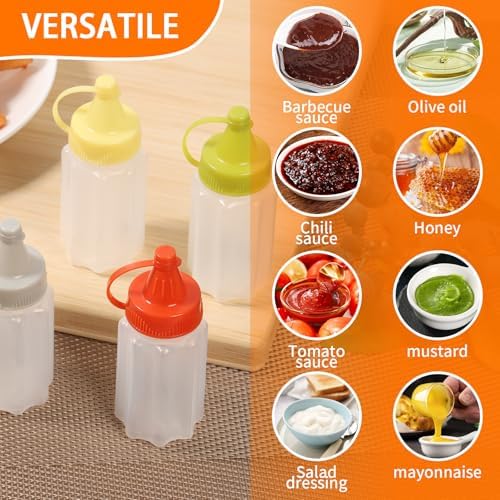 16Pcs 1oz Squeeze Bottles for Sauces and Condiments 1
