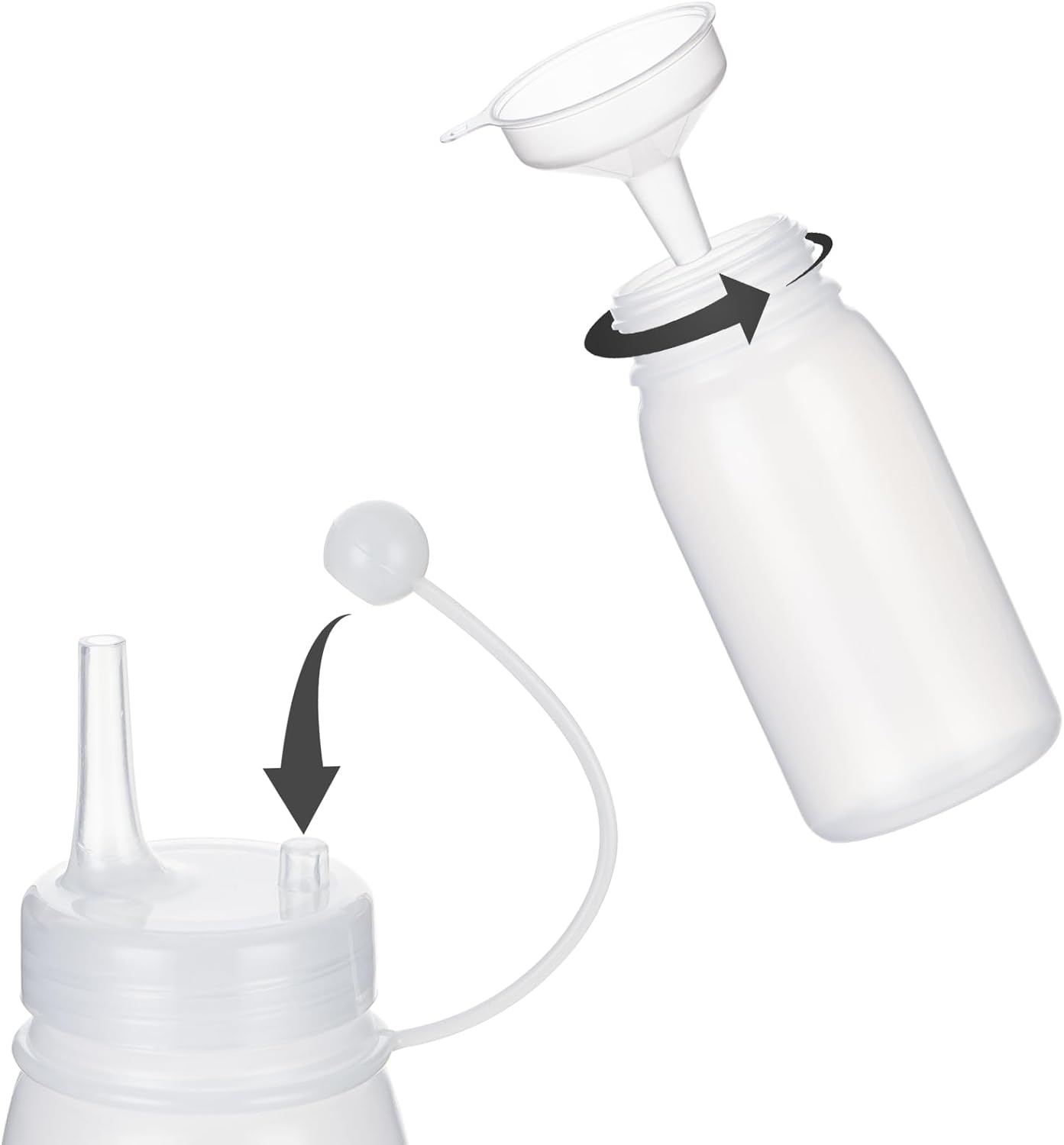 Condiment Squeeze Bottles 2 Pack for Kitchen Crafting
