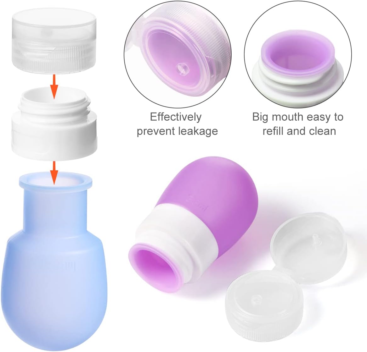 Magicfour 6 Pack Salad Dressing Container to Go