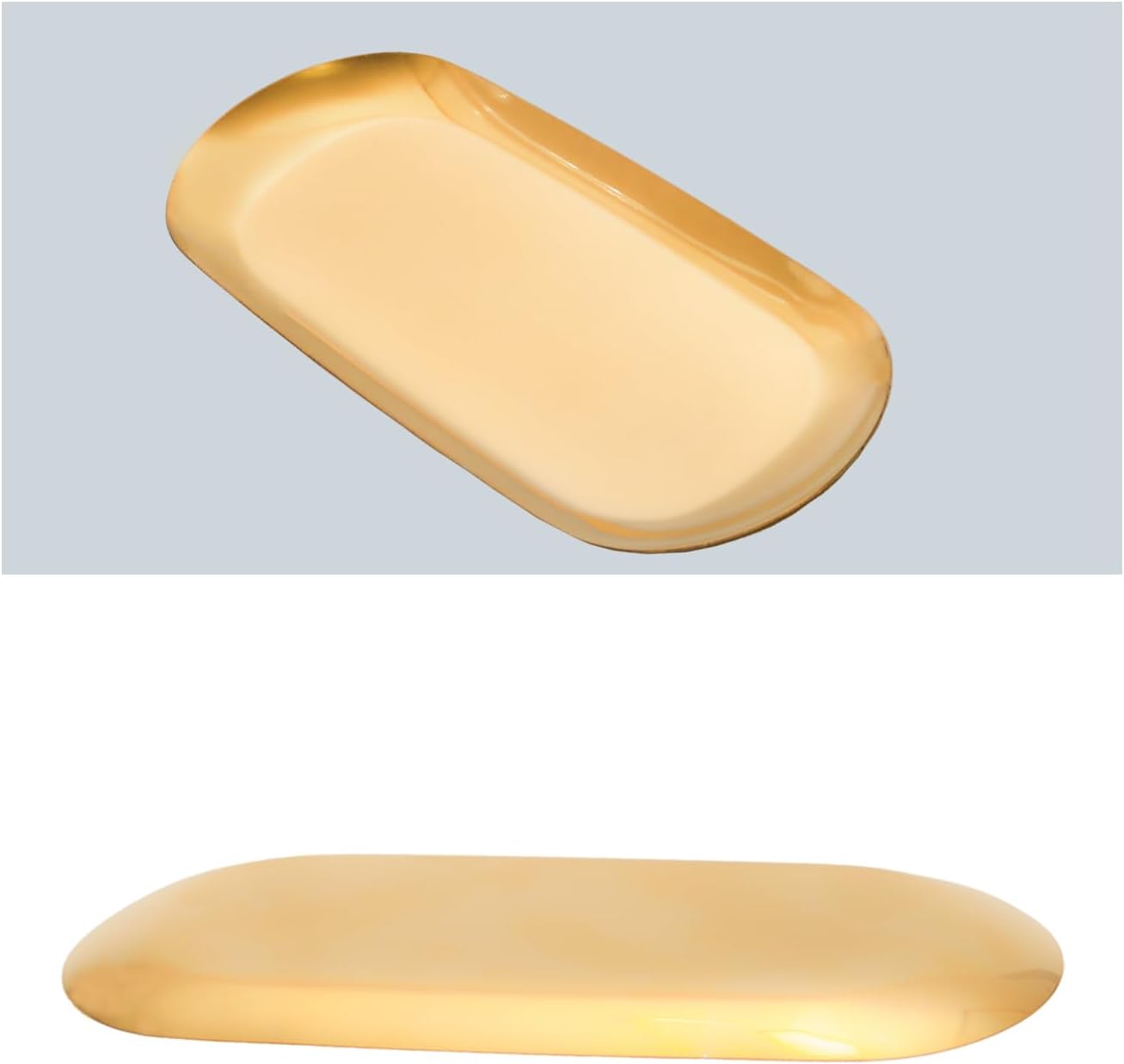 Elegant Gold Oval Tray Set