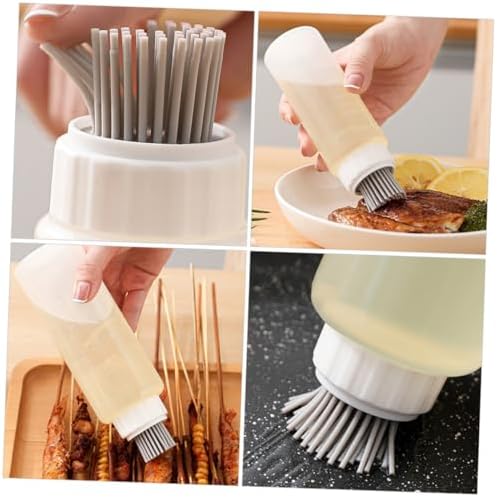 French Professional Silicone Oil Dispenser with Basting Brush for BBQ Cooking