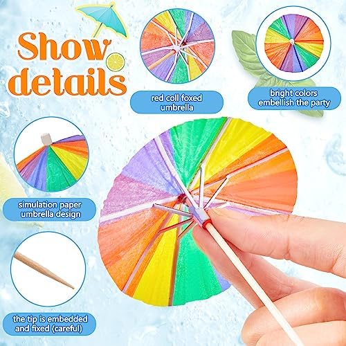 Perfect Rainbow Drink Umbrellas for Parties