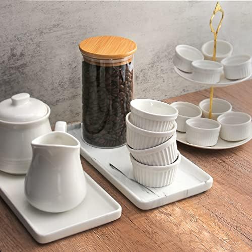 Stylish 10 Ceramic Marble Tray for Bath Kitchen