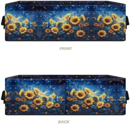Voxugoniy Sunflower Blue Butterfly Toilet Paper Basket