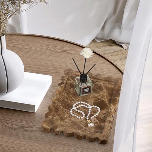 Natural Marble Luxury Vanity Tray for Bathroom Kitchen