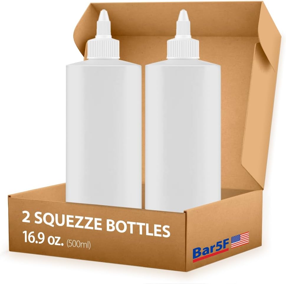 Colorful 16oz Condiment Squeeze Bottles