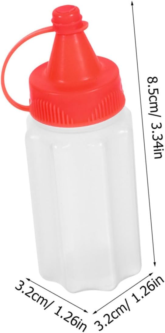 BIUDECO Mini Condiment Squeeze Bottles for Honey Ketchup Oil Travel BBQ