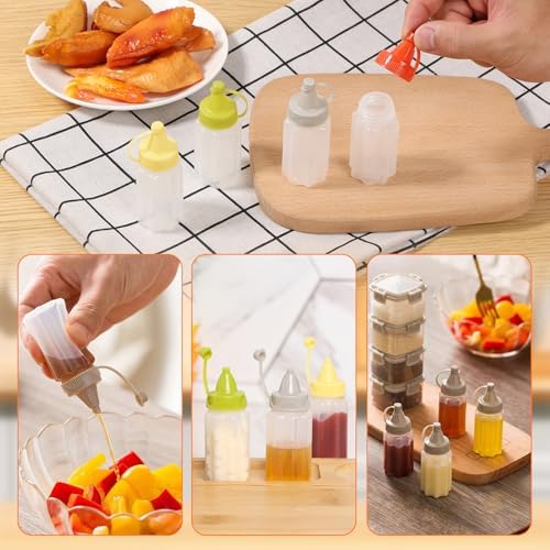 16Pcs 1oz Squeeze Bottles for Sauces and Condiments 1