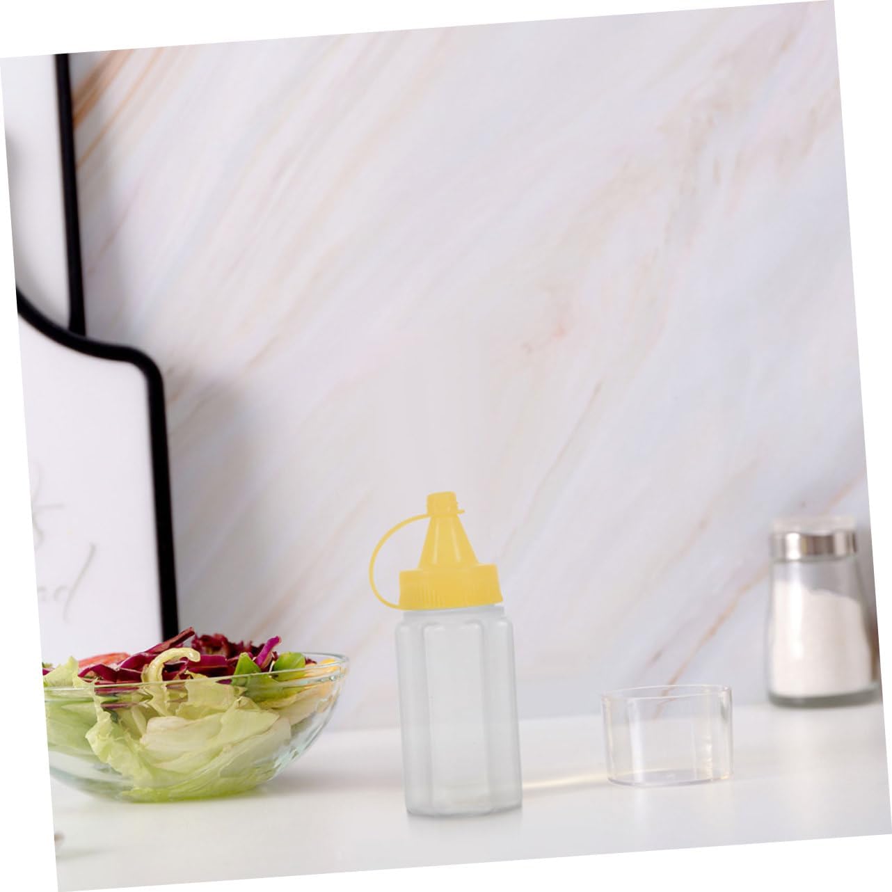 BIUDECO Mini Condiment Squeeze Bottles for Honey Ketchup Oil Travel BBQ