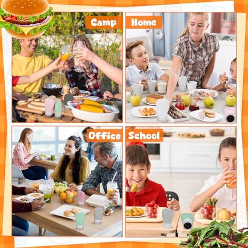 8 Pack Mini Silicone Salad Dressing Squeeze Bottles - Portable Leakproof Sauce Containers